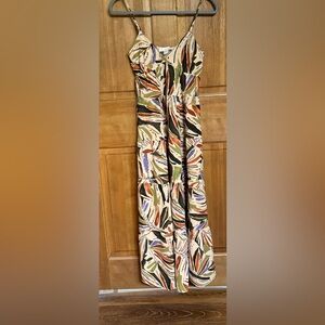 NWT Monteau Los Angeles Spaghetti Strap Multi Color Patterned Skirt